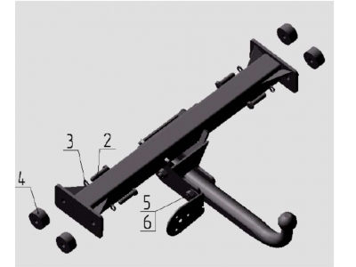 Фаркоп Avtos для Volkswagen Multivan 1992-2003