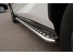 Пороги с площадкой нержавеющий лист 60 мм для Toyota Land Cruiser 150 № TOYLCPR150-08